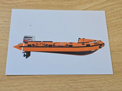D-Class Lifeboat D-714 Postcard D-Class Lifeboat D-714 Postcard