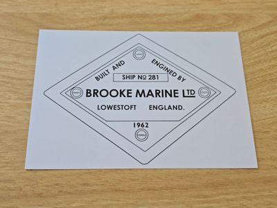 Brooke Marine Builders Plate Postcard