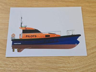 Lowestoft Pilot boat ORC 121 Kingfisher Postcard Lowestoft Pilot boat ORC 121 Kingfisher Postcard