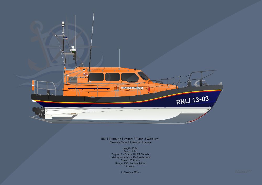 13-03 R & J Welburn Lifeboat Art Print