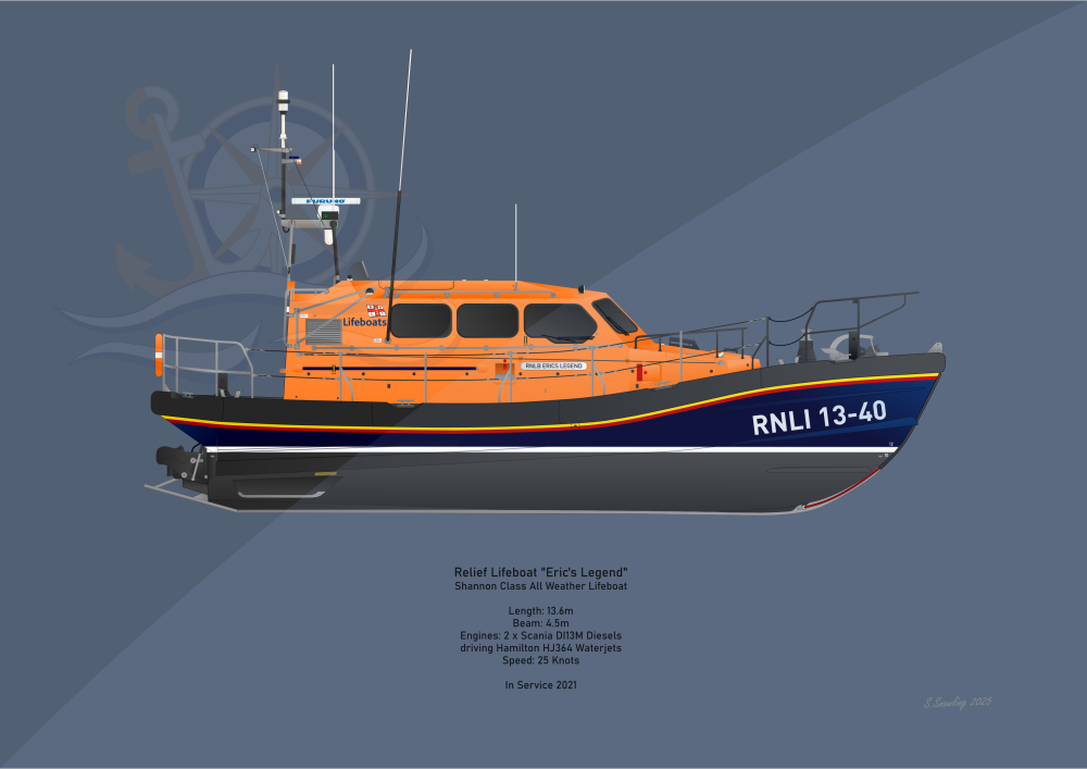 13-40 Eric's Legend Lifeboat Art Print