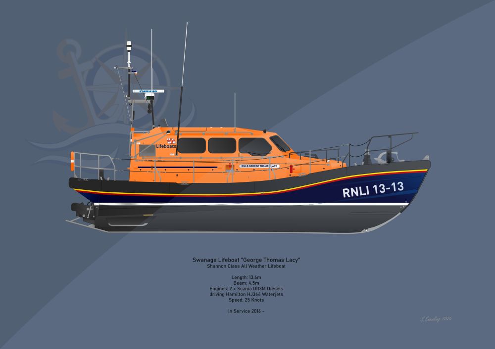13-13 George Thomas Lacy Lifeboat Art Print