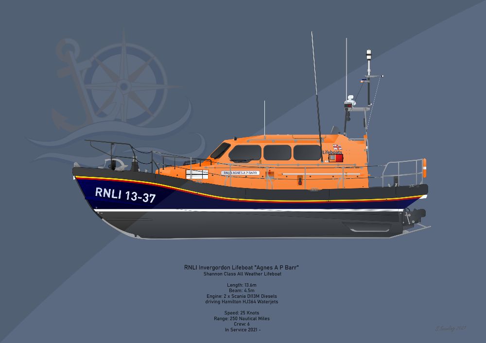 13-37 Agnes A. P. Barr Lifeboat Art Print