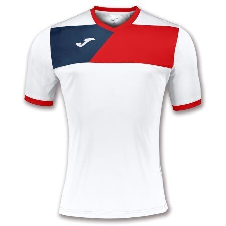 Crew II-shirt bianco rossa m.corta