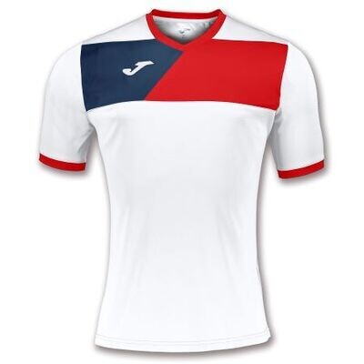 Crew II-shirt bianco rossa m.corta