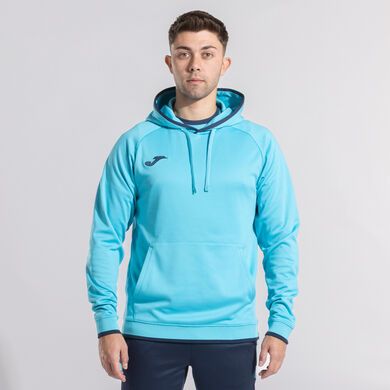Felpa con cappuccio uomo Combi Premium turchese fluorescente blu scuro