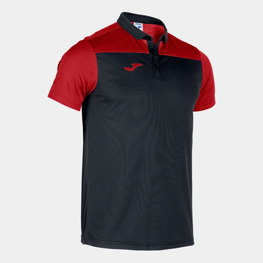 POLO COMBI NERO-ROSSO M/C