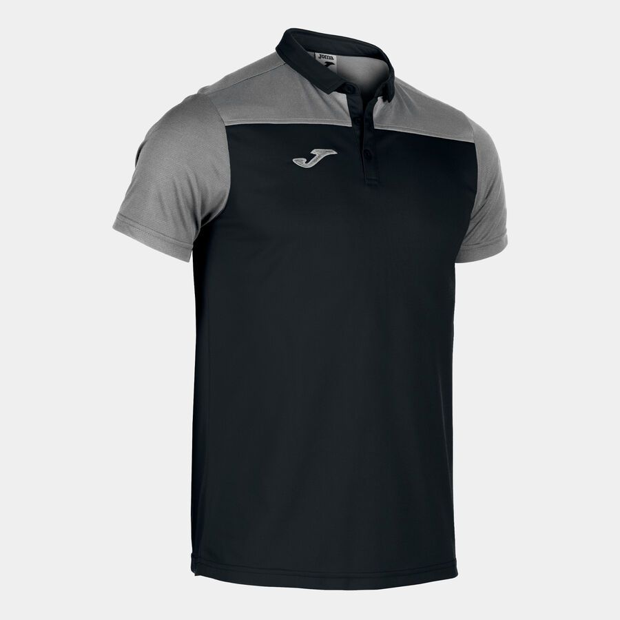 POLO COMBI NERO-GRIGIO M/C
