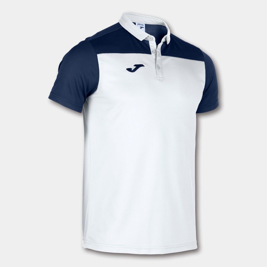 POLO COMBI BIANCO-BLU MARINO M/C