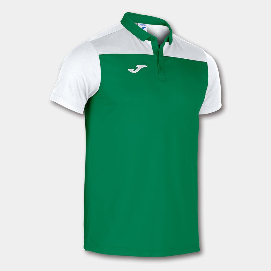 POLO COMBI VERDE-BIANCO M/C