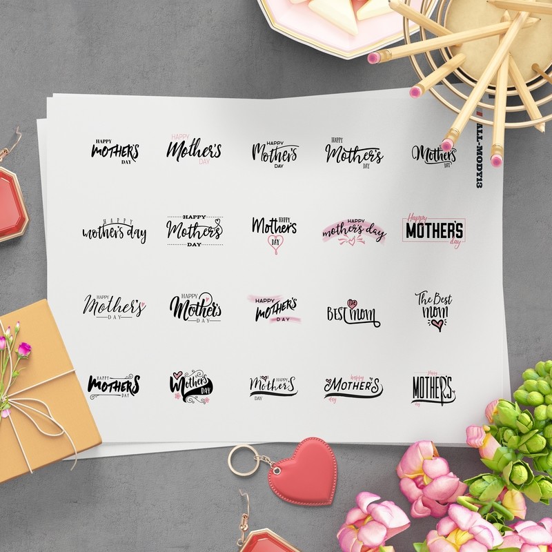 [設計圖樣][母親節LOGO設計集合] 素材 全品項 適用