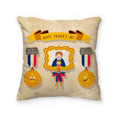 [設計圖樣] 父親節 勳章 相框 插畫 方型 抱枕