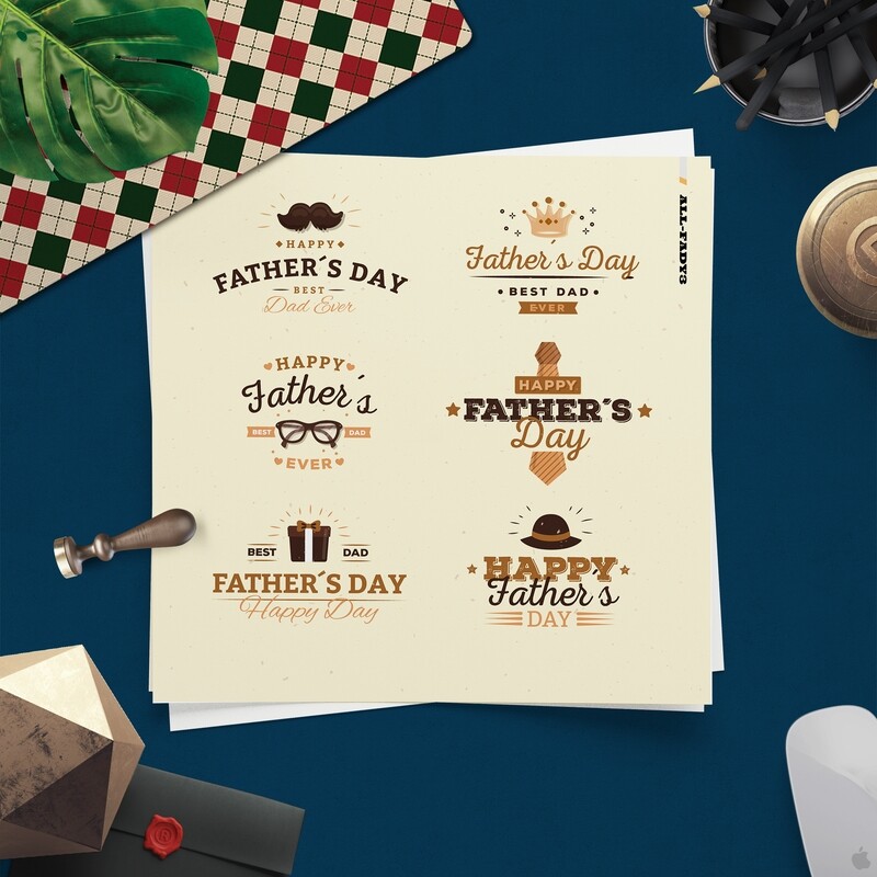 [設計圖樣][父親節褐色LOGO設計集合] 素材 全品項 適用