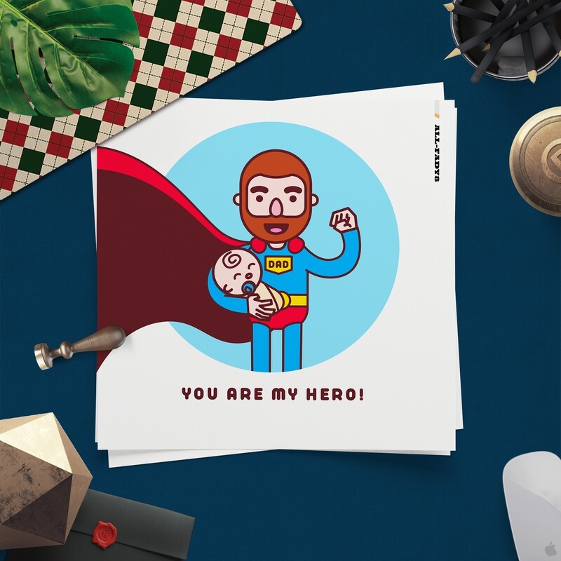 [設計圖樣][超人爸爸與嬰兒可愛插畫] 素材 全品項 適用