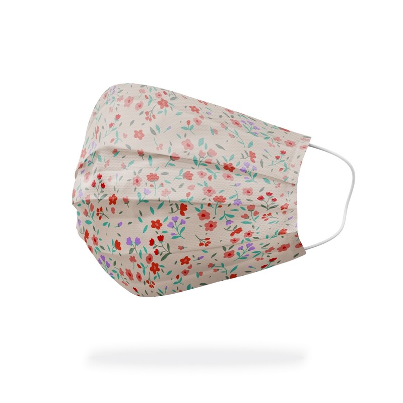 現貨 滿版 印花 清新 碎花 醫療 口罩 (30入) fresh floral mask