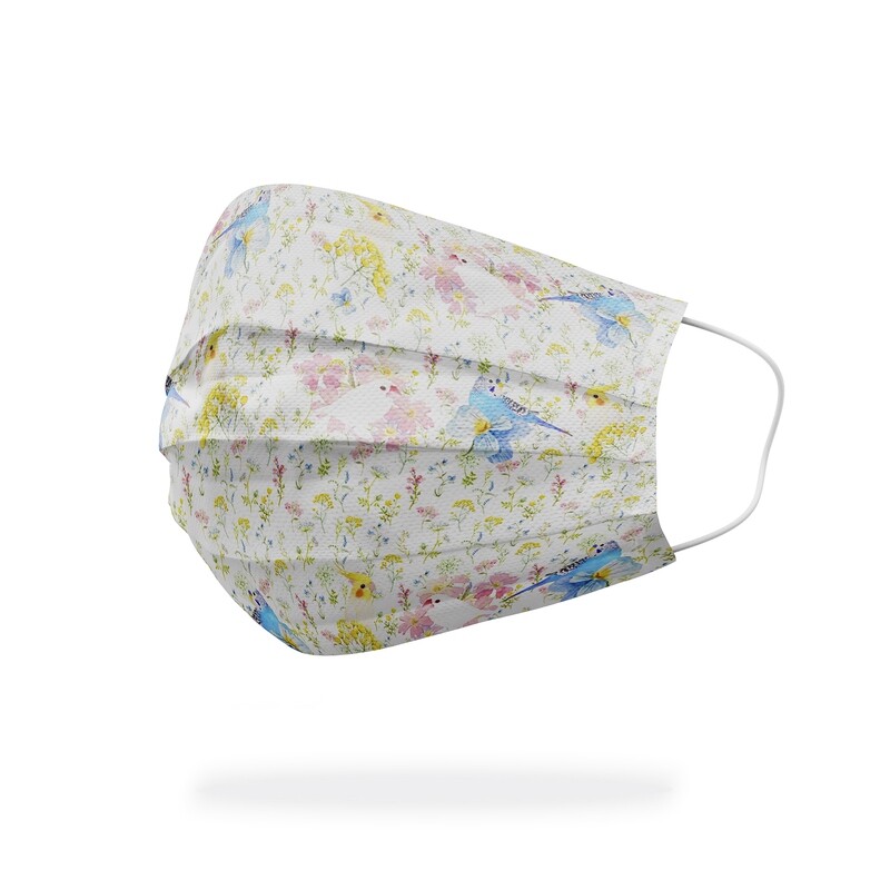 現貨 滿版 印花 夏日 小花鳥 醫療 口罩 (10入) Summer flowers &amp; birds mask