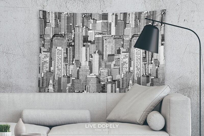 現貨 印花 曼哈頓 城市 布幔 Manhattan city tapestry