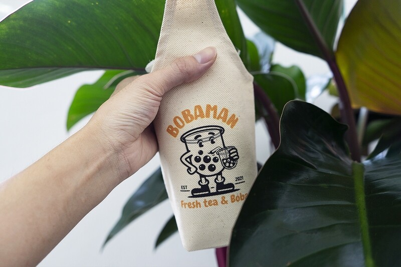客製 滿版 印花 棉帆布 包覆式 飲料提袋