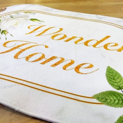 WONDER HOME 橢圓形 泡綿 止滑 毛絨 腳踏墊 地毯