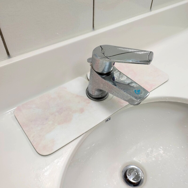 現貨 水龍頭吸水墊 防濺墊 (粉紅石英 款)