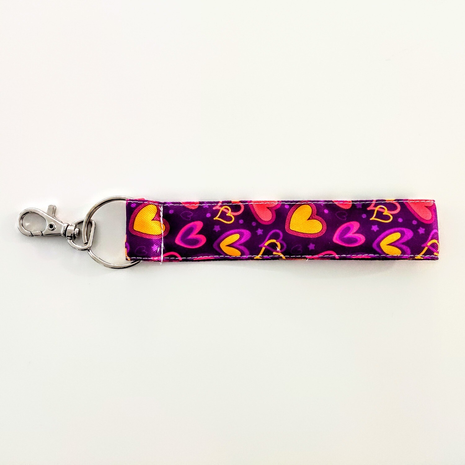 布條 鑰匙圈 吊飾 (紫色底款)