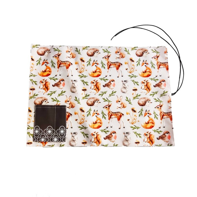 滿版 印花 卷式 工具袋 餐具袋 收納墊 (筷插)