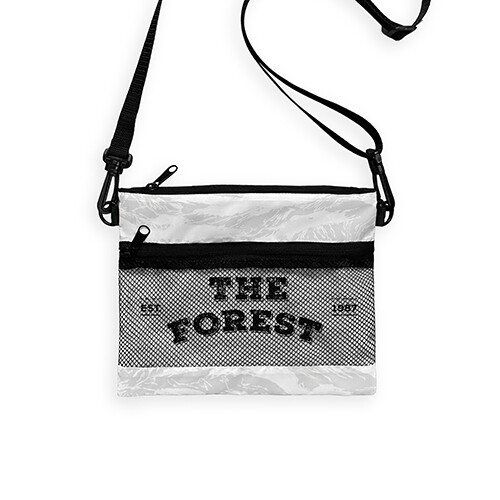 白色虎紋 THE FOREST 防潑 輕量化 戶外 胸包 側背包 隨身包