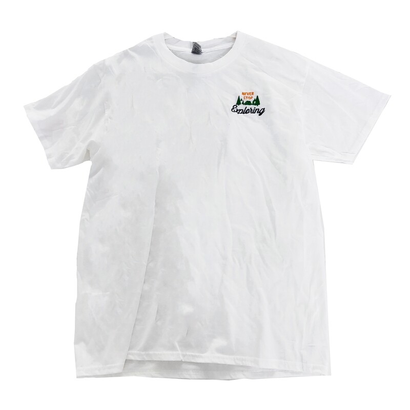 現貨 刺繡  T恤 白色 XL