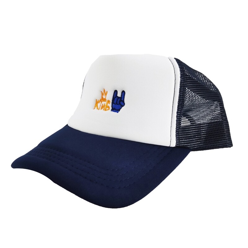 現貨 刺繡 KinG 深藍色 卡車司機帽