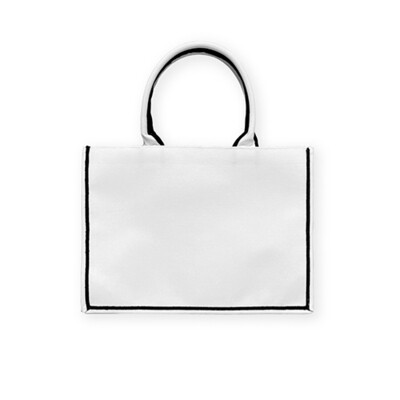 客製 滿版 印花 黑飾條 Book Tote 精品 托特包