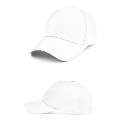 刺繡載體 : 白 素色經典棒球帽
