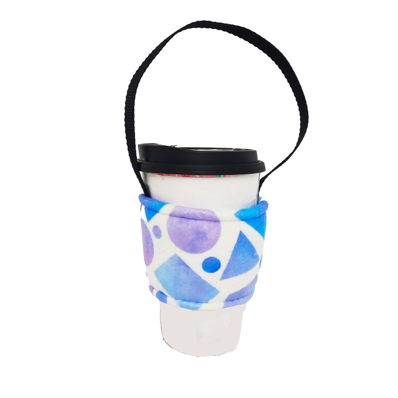 滿版 印花 泡棉 防滑 手提 隔熱杯套 (熱飲 咖啡紙杯)