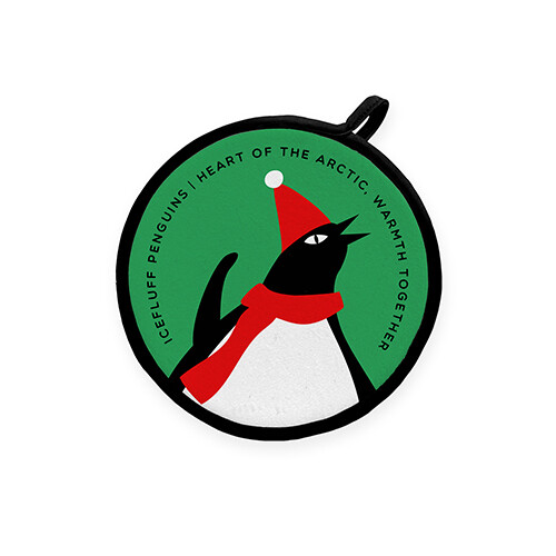 企鵝 掛耳 泡綿 止滑 圓形 隔熱墊