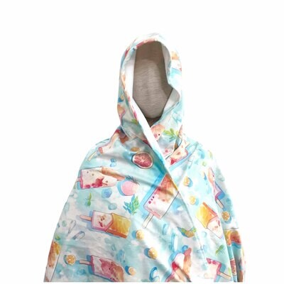 滿版 印花 連帽 懶人毯