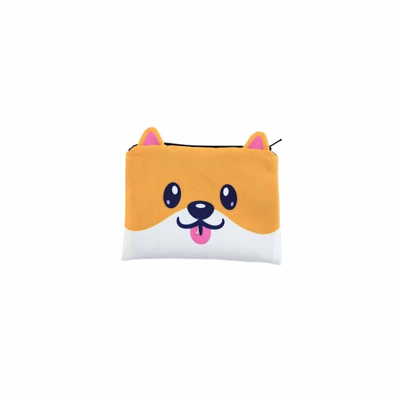 滿版 印花 動物耳朵 造型零錢包