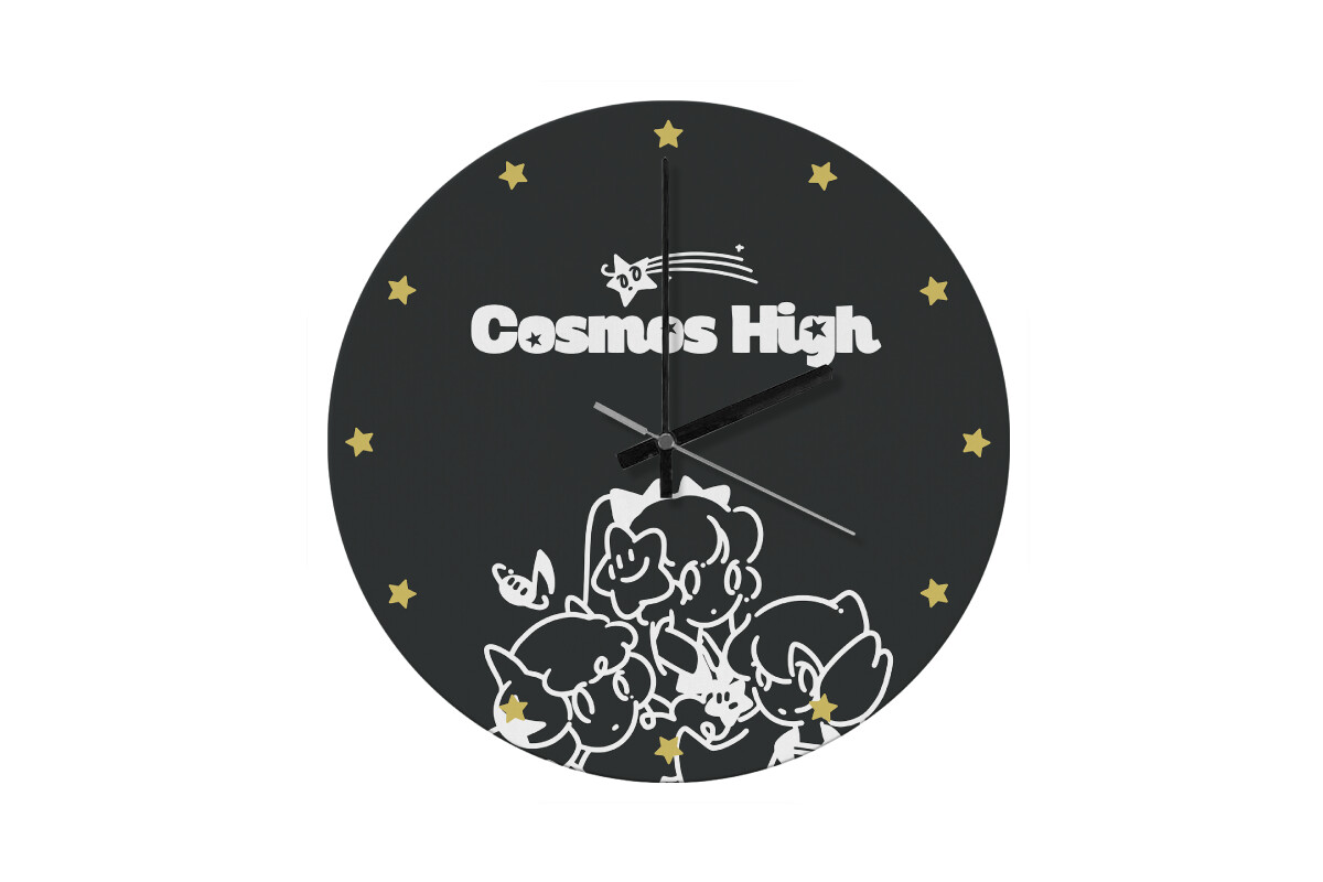 宇宙高校 黑夜 圓形 薄板 掛鐘 時鐘