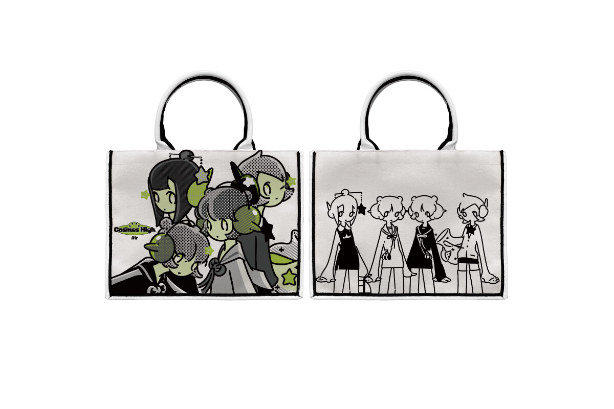 宇宙高校 風象 黑飾條 Book Tote 精品 托特包