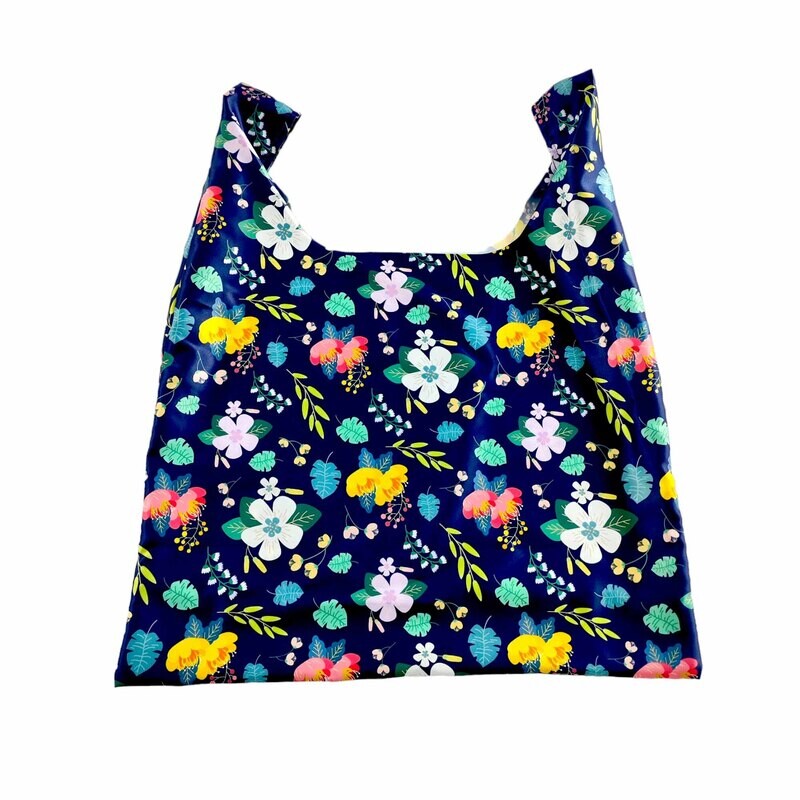 印花 口袋 折疊 收納 購物袋  L