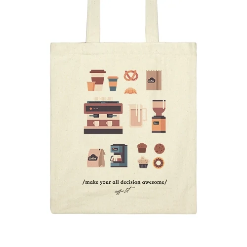 Coffee Lot 棉帆布 胚布色 口袋版 提袋