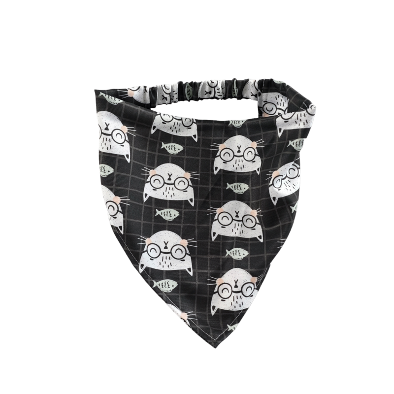 滿版 印花 雙面 三角鬆緊式 寵物領巾  
CV24斜紋緞面  L號