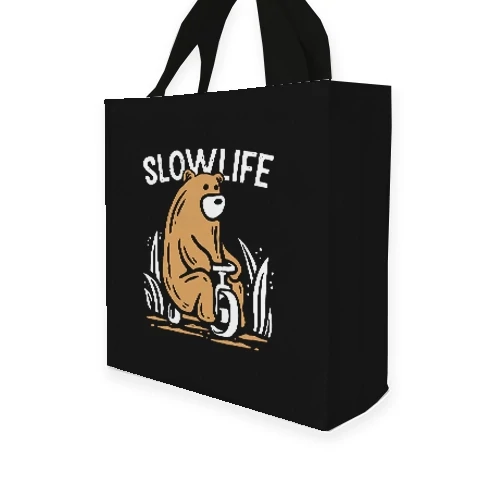 Slow Life 單層 A4 立體 有底 有側 提袋