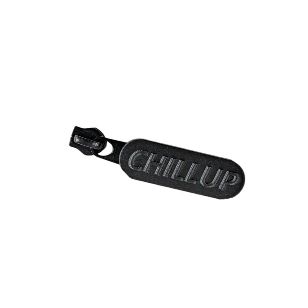 CHILLUP字樣 局部 印製 3D 列印  拉鍊頭