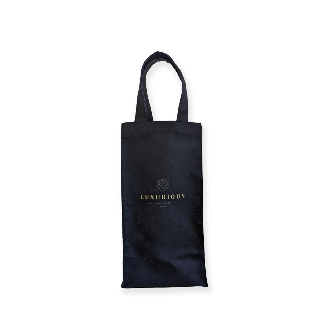 黑底黃字  印花 酒瓶提袋