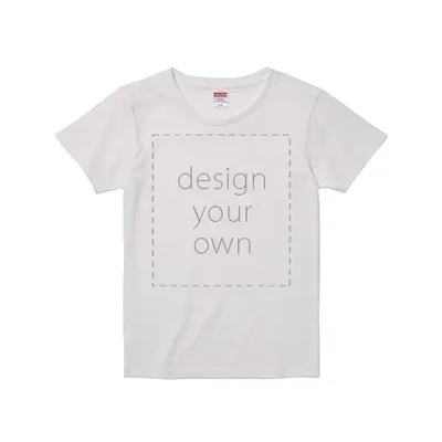 客製 局部 印花 女版 純棉 United Athle 白色 T恤 t shirt (直噴)