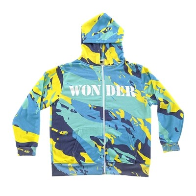 斑斕迷彩 與 世界名畫 連帽 外套 保暖