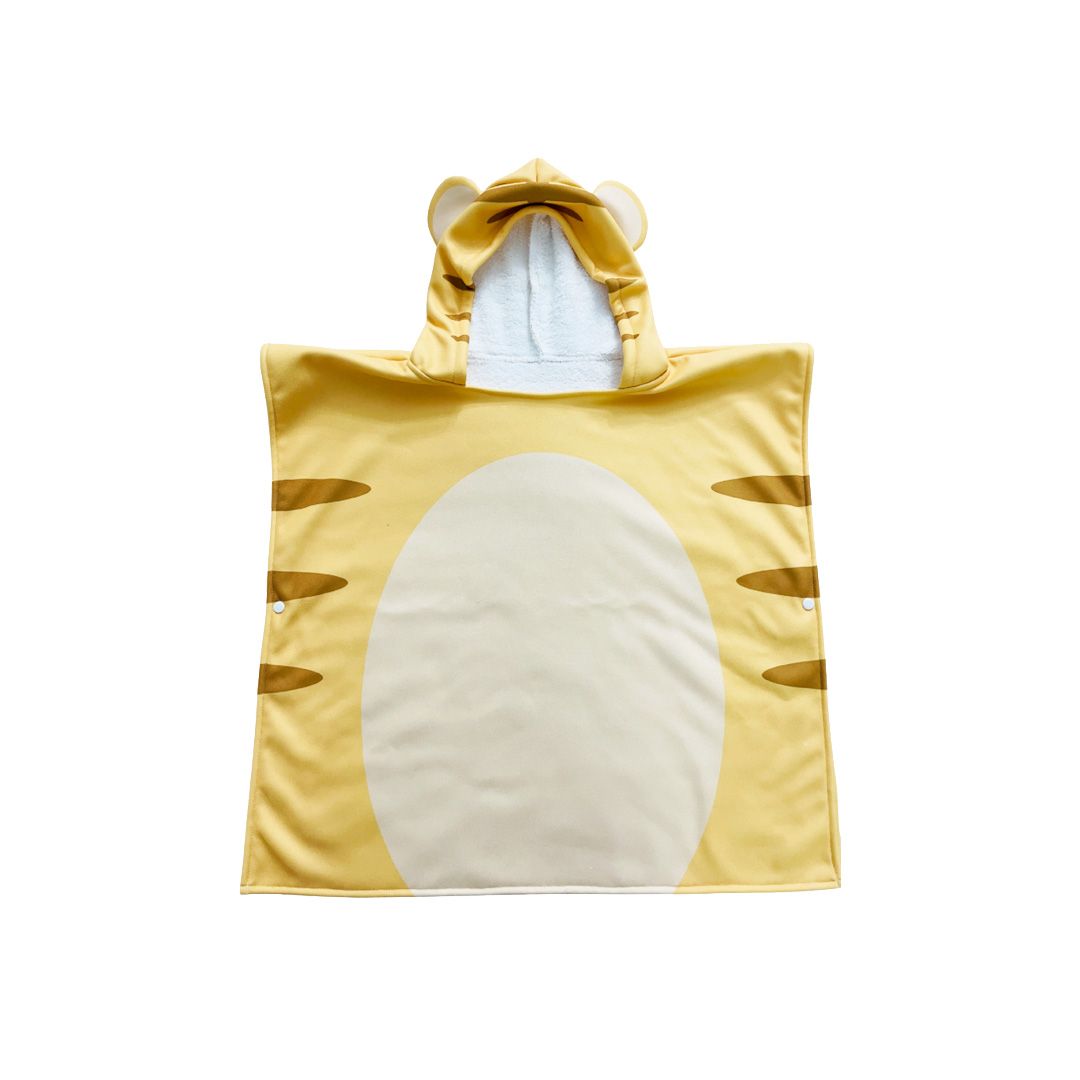 兒童 熊耳(小老虎)  造型 連帽浴巾 毛巾衣 沙灘衣