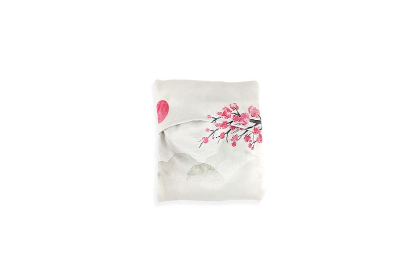 水墨 意境山水畫 口袋 折疊 收納 購物袋 背心袋 (滾邊款)