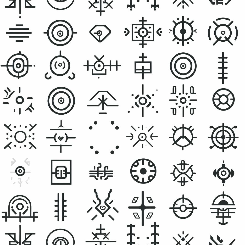 圖騰 白底 符號  布花