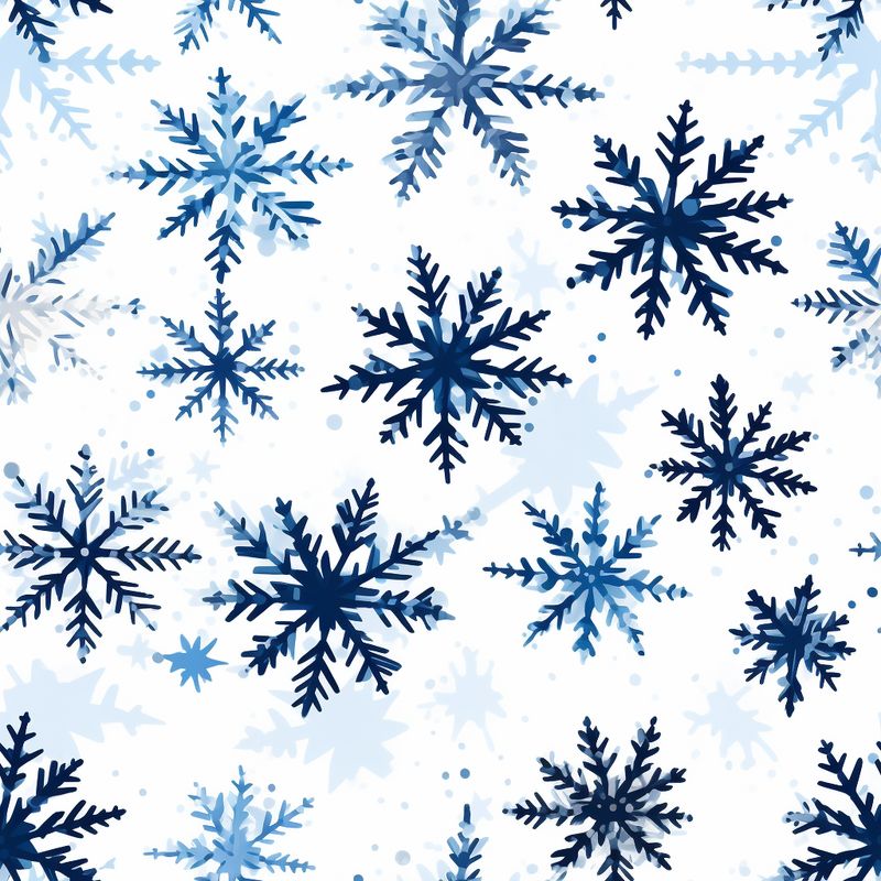 藍色 雪花 飄逸 布花