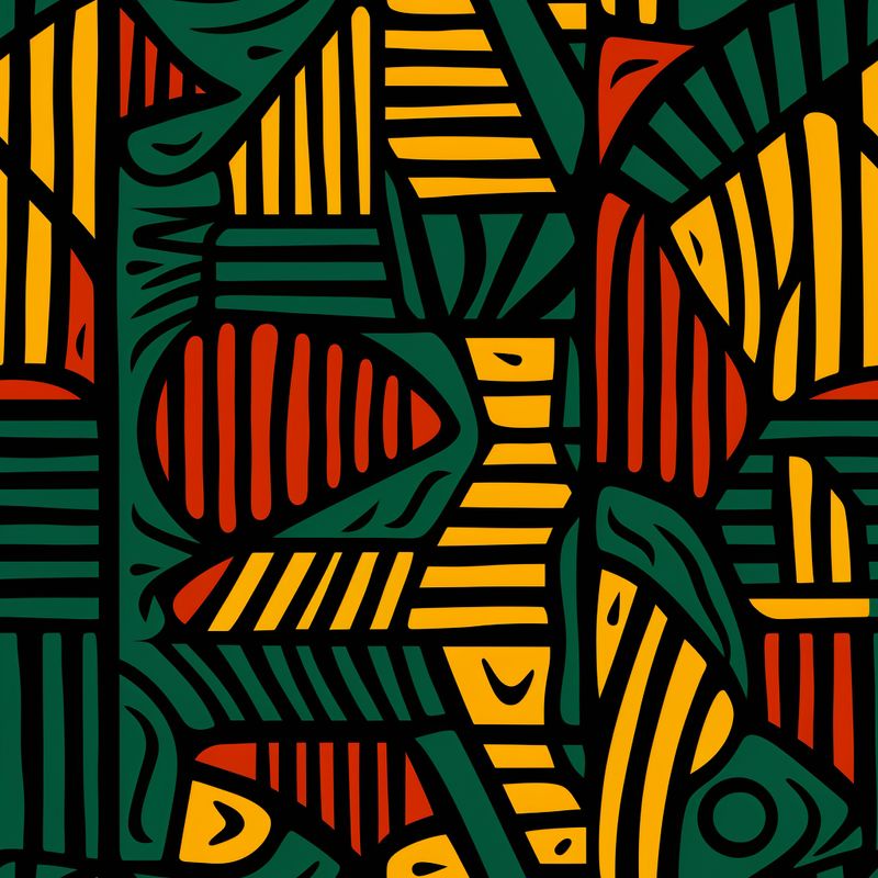 線條 多色 色塊 手繪 布花